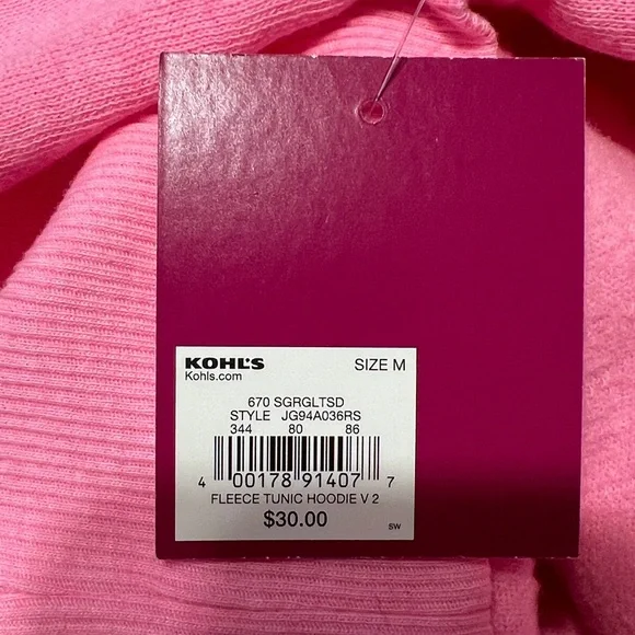 So Pink Cozy Oversized Pullover Lounge Hoodie Top NWT - Picture 12 of 12